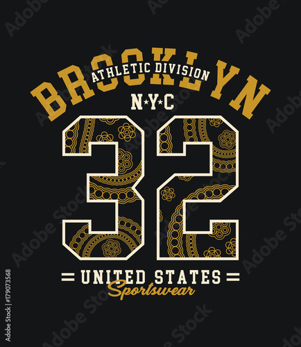 Athletic Brooklyn T-shirt Graphic