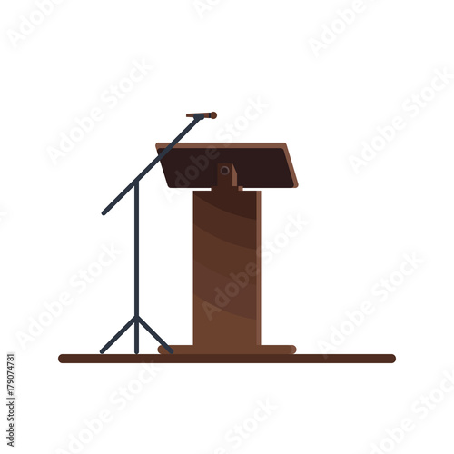 Flat vector design in icon lectern symbol.