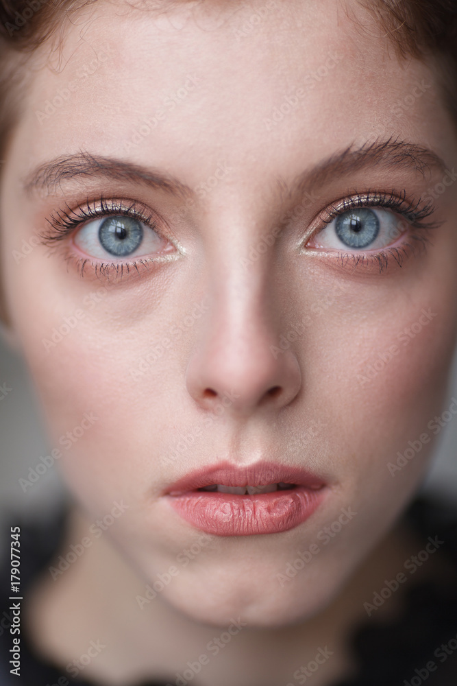 Close up woman portrait. Close up woman portrait.