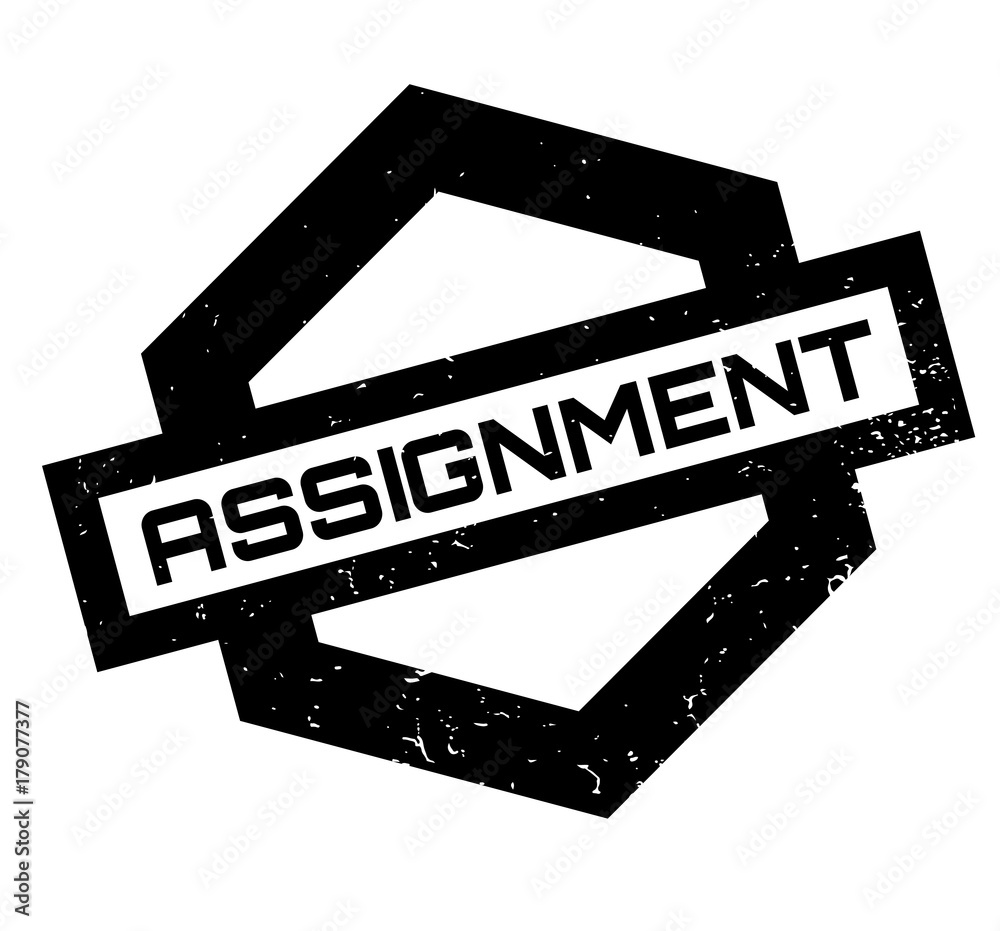Obraz premium Assignment rubber stamp. Grunge design with dust scratches. Effects can be easily removed for a clean, crisp look. Color is easily changed.