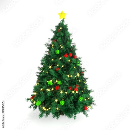 christmas tree background isolated