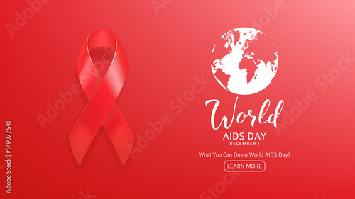 Concept of Web Banner for World Aids Day