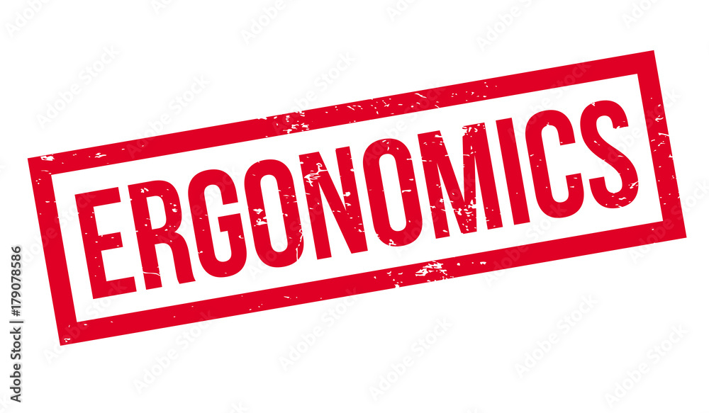 Fototapeta premium Ergonomics rubber stamp. Grunge design with dust scratches. Effects can be easily removed for a clean, crisp look. Color is easily changed.