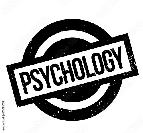 Psychology rubber stamp. Grunge design with dust scratches. Effects can be easily removed for a clean, crisp look. Color is easily changed.