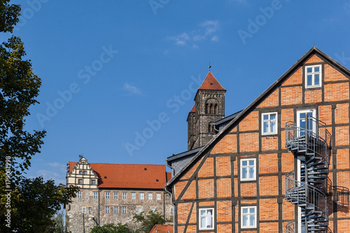 Blick auf das Quedlinburger Schloss © dk-fotowelt