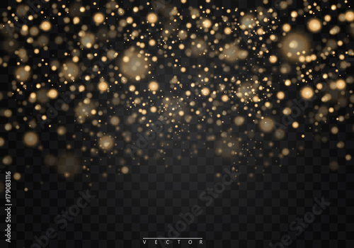 Christmas shining bokeh isolated on transparent background. Christmas concept. Vector EPS10