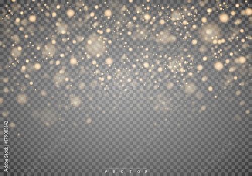 Christmas shining bokeh isolated on transparent background. Christmas concept. Vector EPS10