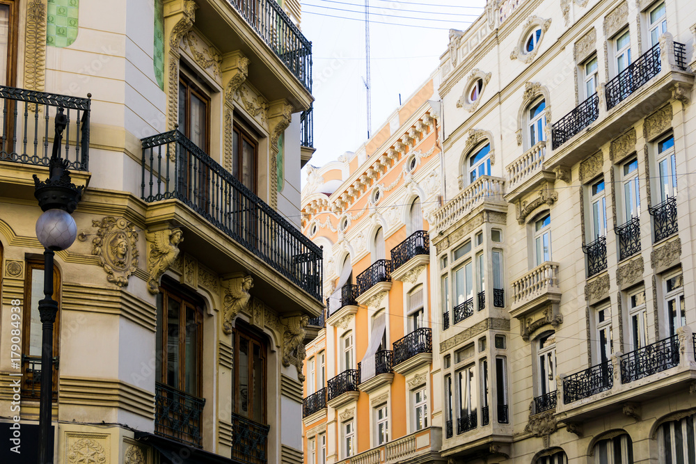 Traditional antique city building in valencia, Spain
