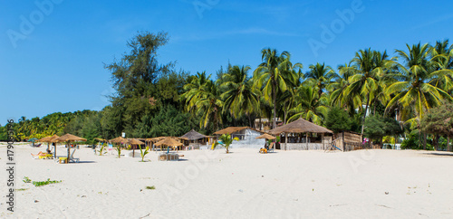 West Africa Senegal Cap Skirring - Paradise beach - beach chairs, umbrellas