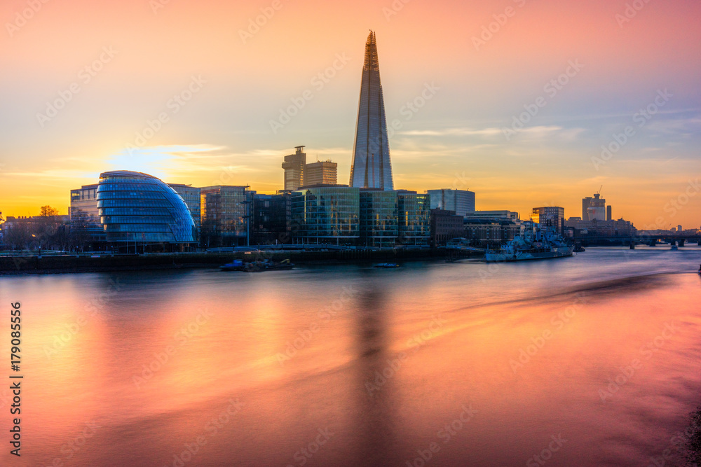 Naklejka premium London sunset, London, UK