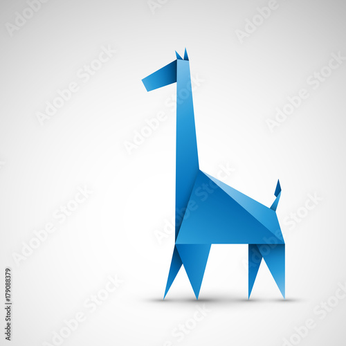 żyrafa origami wektor