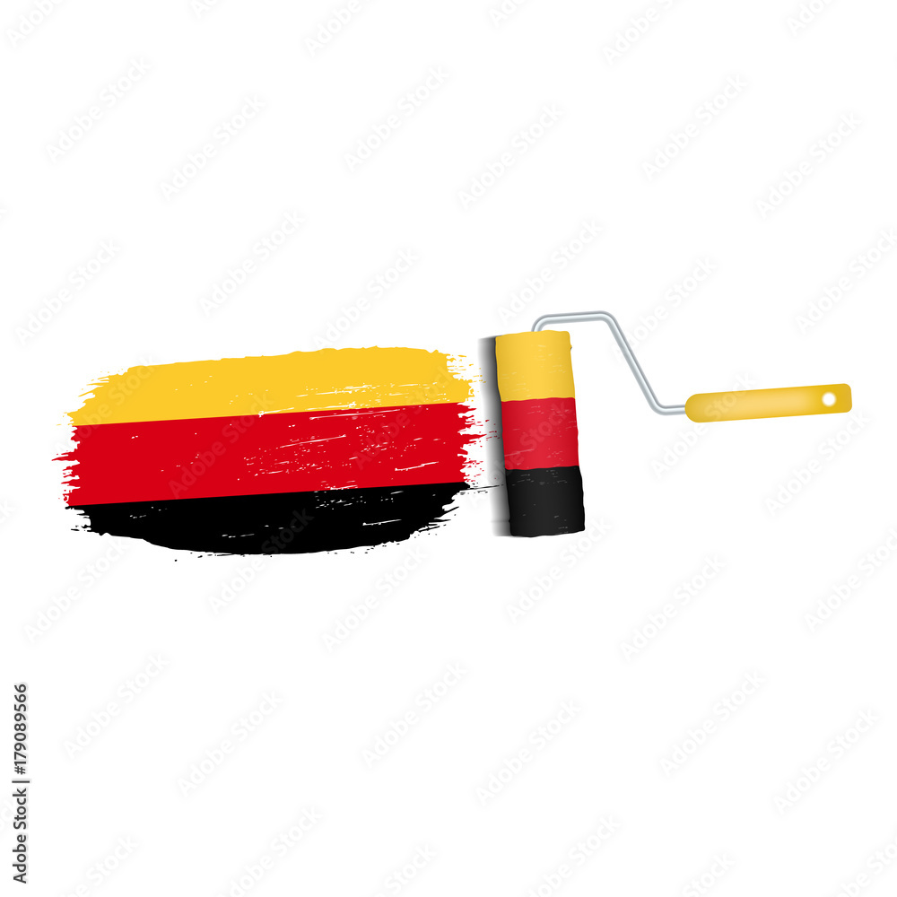 Brush Stroke With Germany National Flag Isolated On A White Background ...