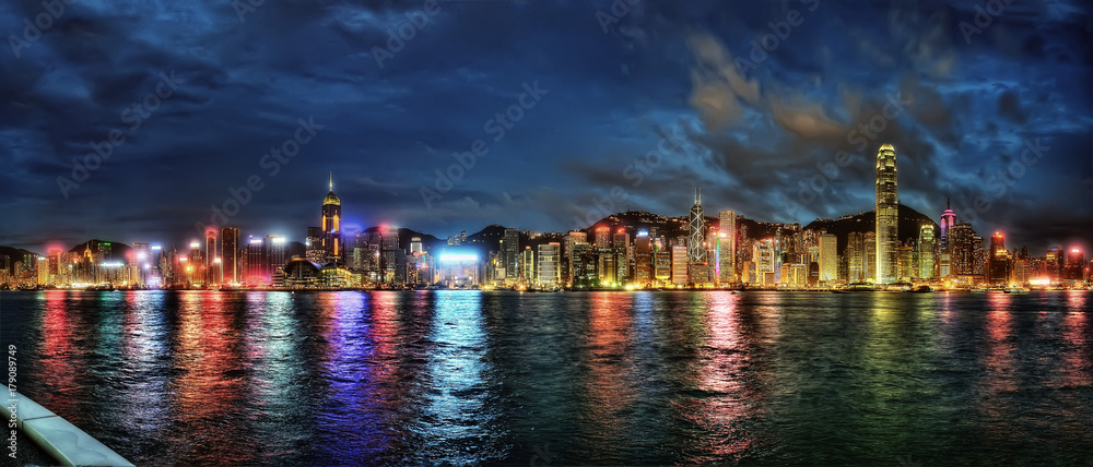 Fototapeta Zachód słońca w Hongkongu