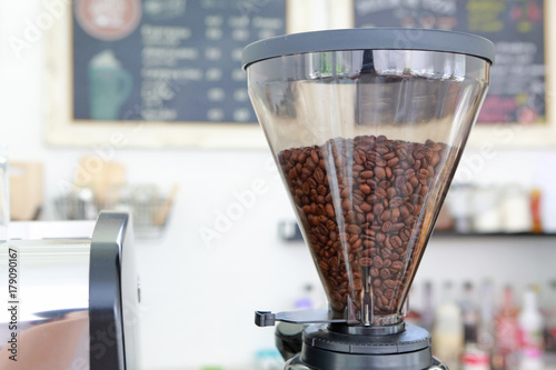 Tube of coffee at coffee shop. photo