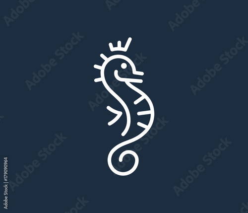Seahorse vector icon for any use