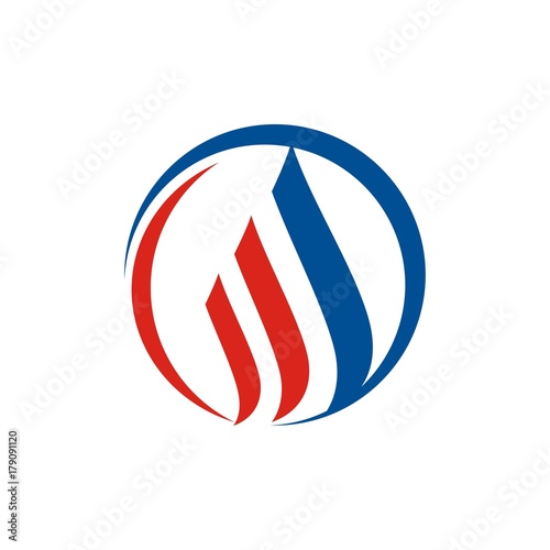 Oil gas water drop logo design template vector