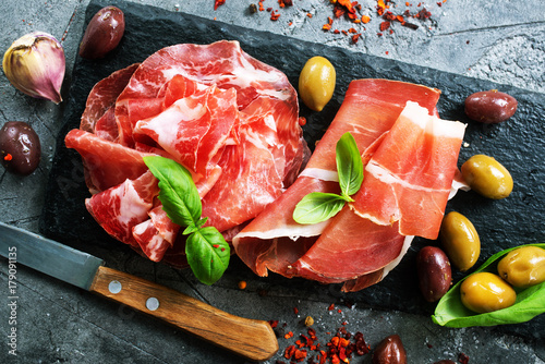 smoked parma ham photo