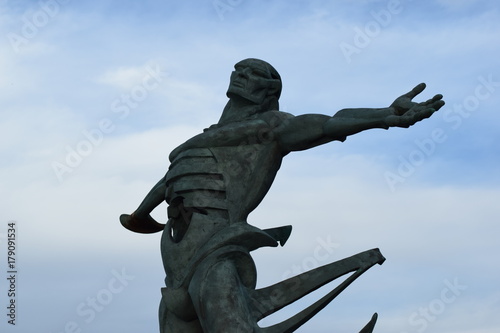 Estatua de roca blanca, Suances photo