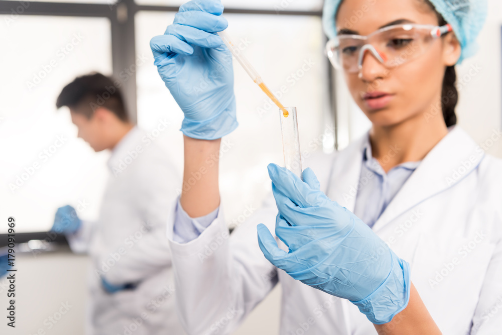scientist working with samples scientist working with samples