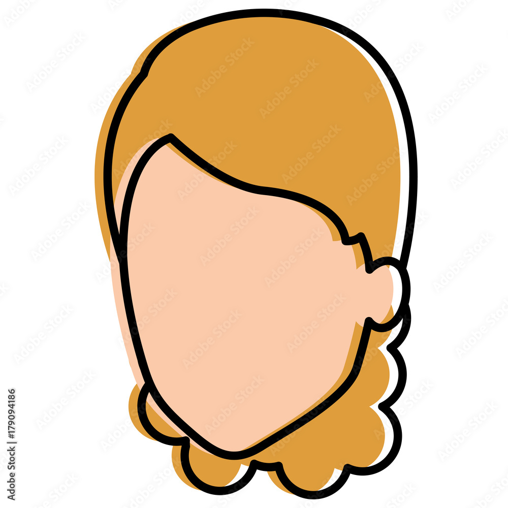 beautiful woman head avatar character