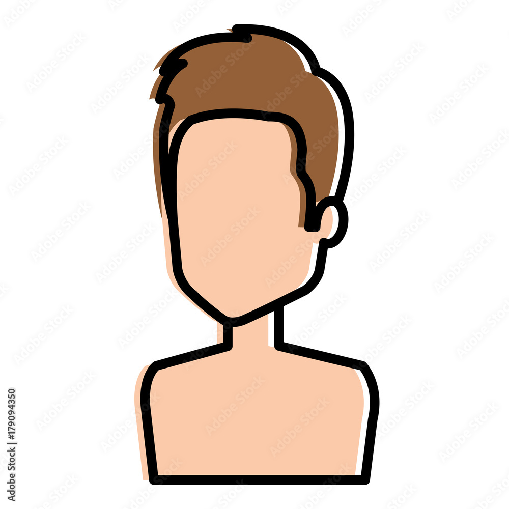 young man shirtless avatar character vector illustration design young man shirtless avatar character vector illustration design