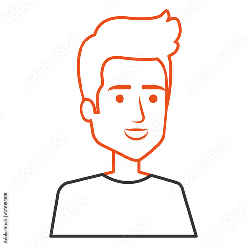 young man avatar character vector illustration design