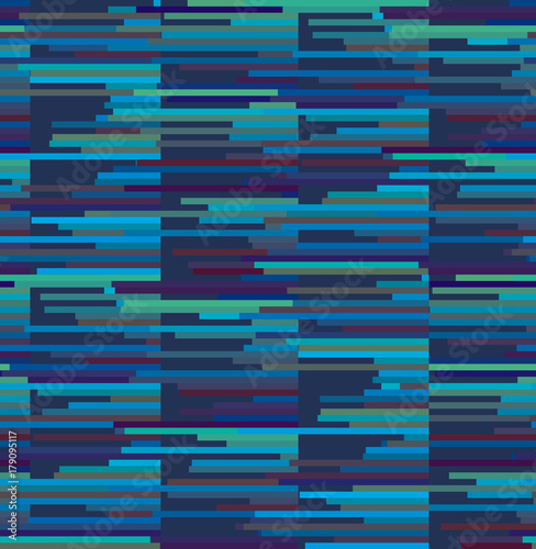 Glitch texture vector illustration. Abstract stripe seamless pattern. Motif for surface design, background, wrapping paper, print and web design.