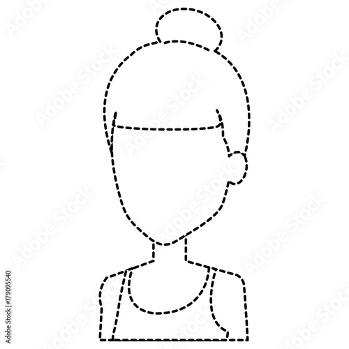 beautiful woman avatar character vector illustration design