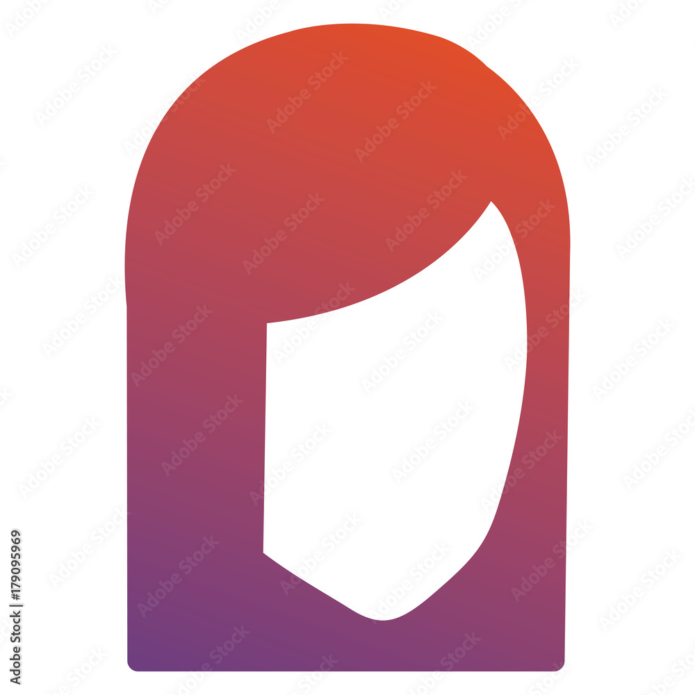 beautiful woman head avatar character vector illustration design