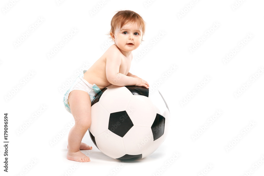 fan with a soccer ball