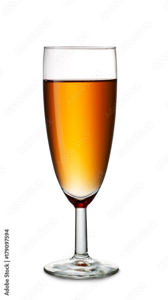 glass of wine, filled with typical Spanish wine isolated