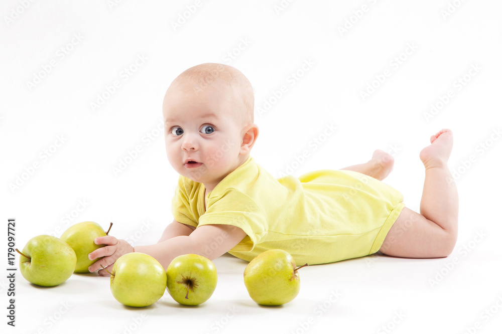cute baby lying on the background and smiling cute baby lying on the background and smiling