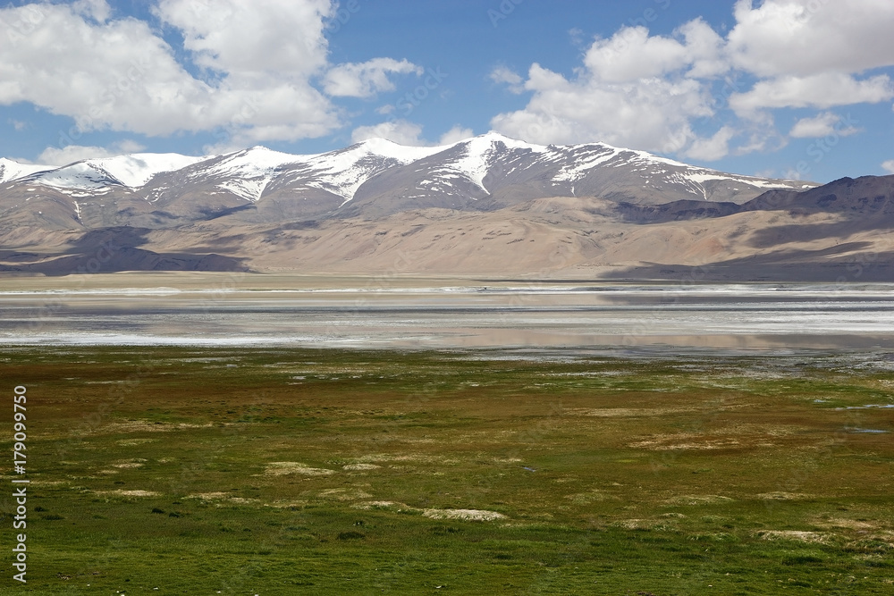 Tso Kar Lake in Ladakh, India