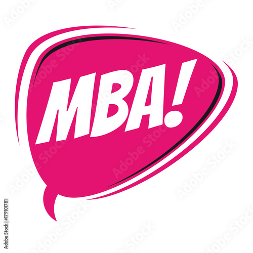 mba retro cartoon balloon
