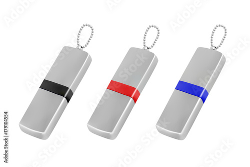 A USB flash drive in a vector on a white background.Flash memory in vector.Memory card vector illustration.The information carrier.	