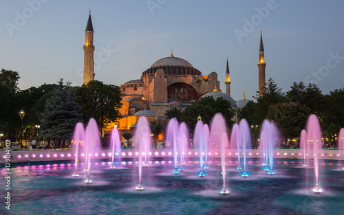 Hagia Sophia on sunset, Istanbul