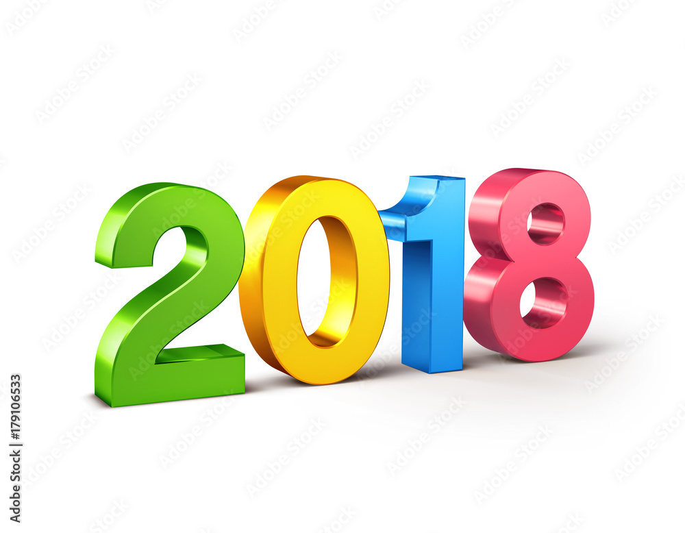 Muticolored 2018 date number Muticolored 2018 date number