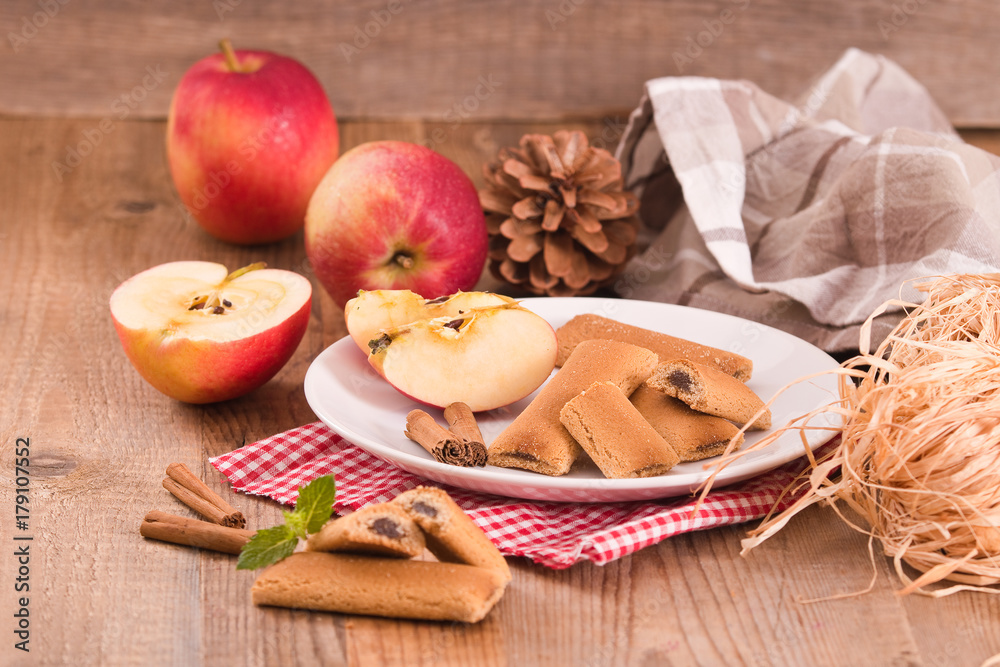 Biscuits with fruit filling. Biscuits with fruit filling.