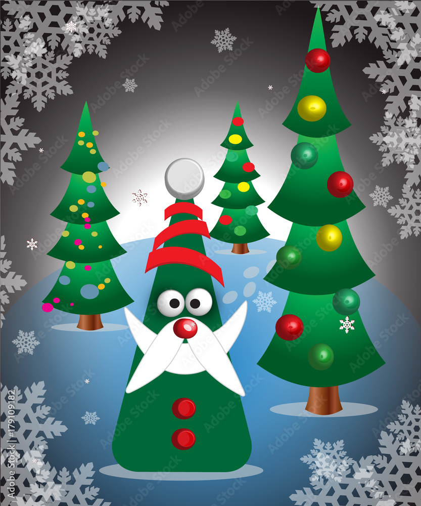 santa claus Christmas tree holiday snow 2018