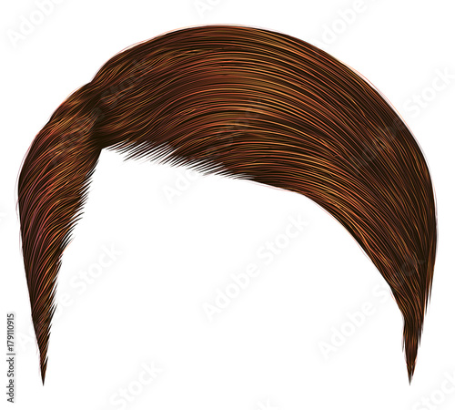 trendy man hairs.Red color.beauty style.realistic 3d .
