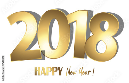happy new year 2018 greetings background
