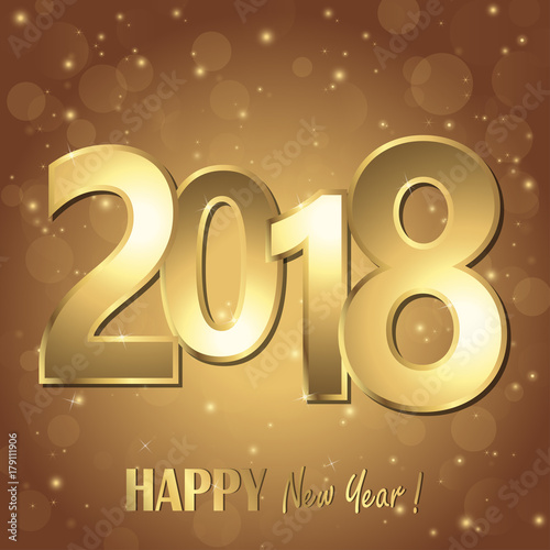 happy new year 2018 greetings background