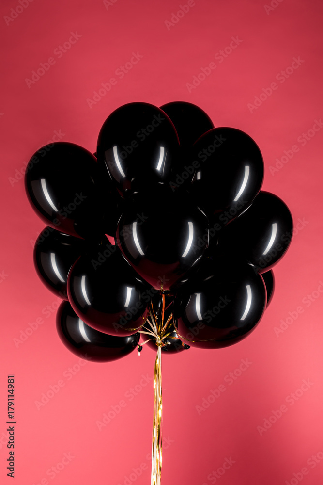 Fototapeta premium black shiny balloons
