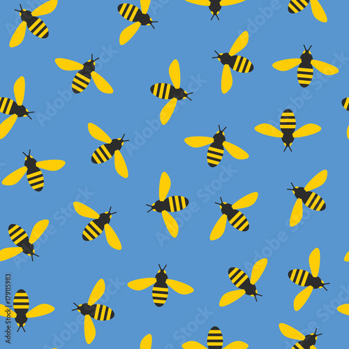 seamless pattern with bees