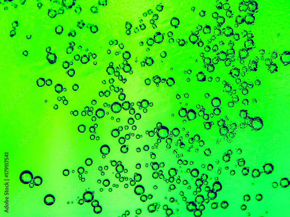 bubbles in the glass. background.