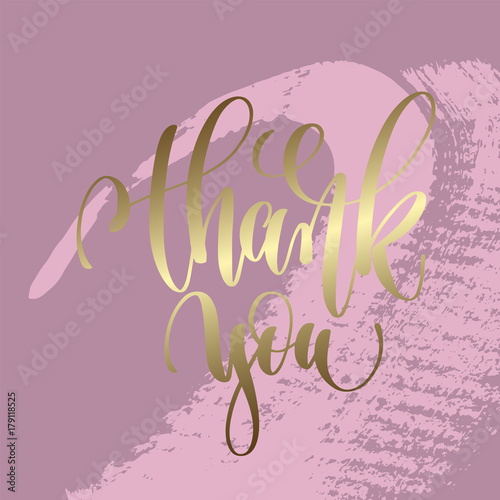 thank you hand lettering inscription
