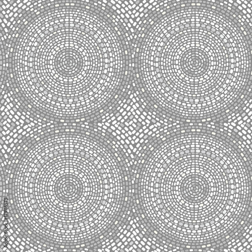 Seamless mosaic pattern with circles