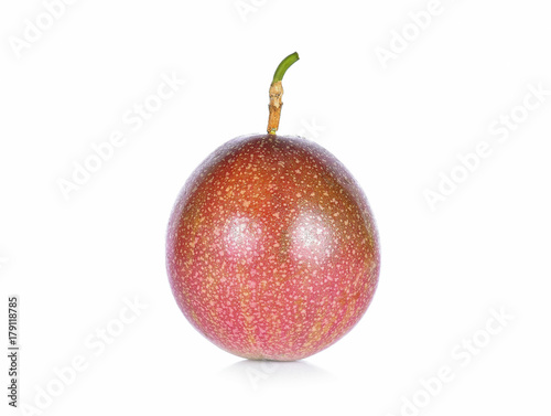 passionfruits on white background