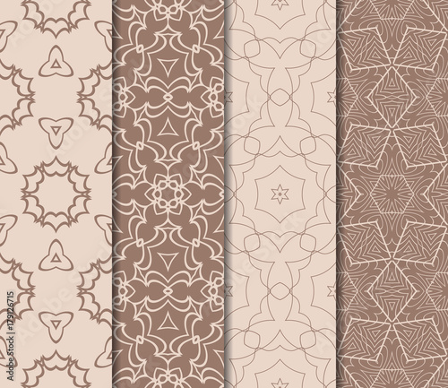 set of modern geometric pattern. Seamless vector illustration. for interior design, printing, wallpaper, fill pattern. skin tone color
