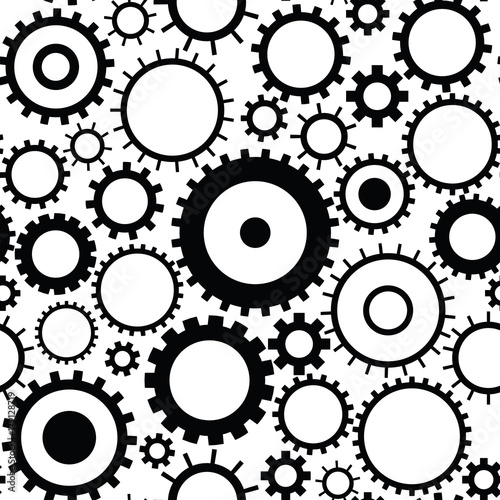Seamless pattern with gears